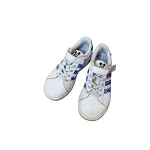 Adidas Disney Mickey Mouse Shoes Youth Size 11K White Blue Hook & Loop Sneakers